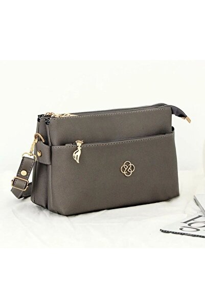 Nudia حقيبة كتف نسائية بسحاب متعدد الأقسام من هب موديل