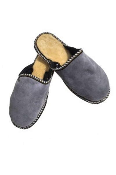 PFA CIOCARLAN ELENA Men's fur and genuine leather slippers (flops) 44 EU