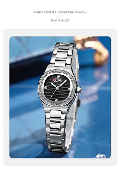 Curren -9101 Original Brand Stainless Steel Band Wrist Watch For Women With Free Box