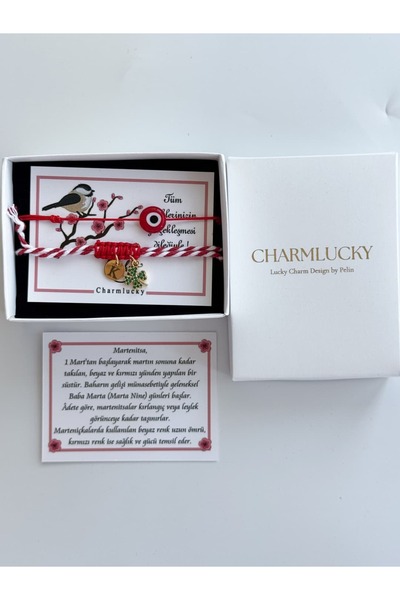 CHARMLUCKY Green Clover Charm Marteni̇çka