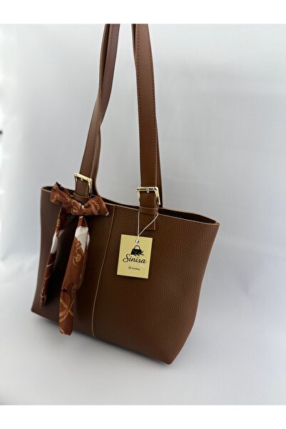 SİNİSA BAG Women's Scarf Detailed Hand and Shoulder Bag