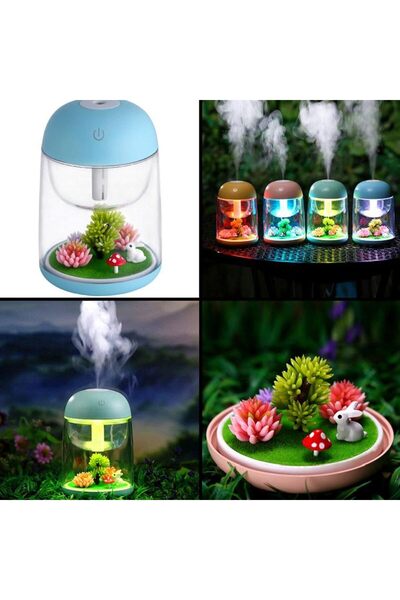 lnkoo مرطب هواء ZJX1111 مزود بمصباح LED صغير، ضباب قابل للتعديل، إيقاف تشغيل تلقائي (أخضر)