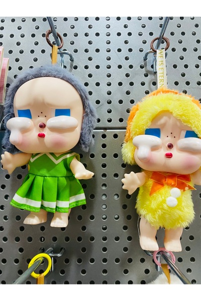 Happystore Cry ağlayan plastik bebek labubu anahtarlık süpriz kutu