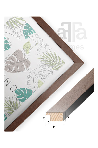 affa Photo frame, picture frame 40x60 cm, frame for posters, signs or decorative objects Batino, brown