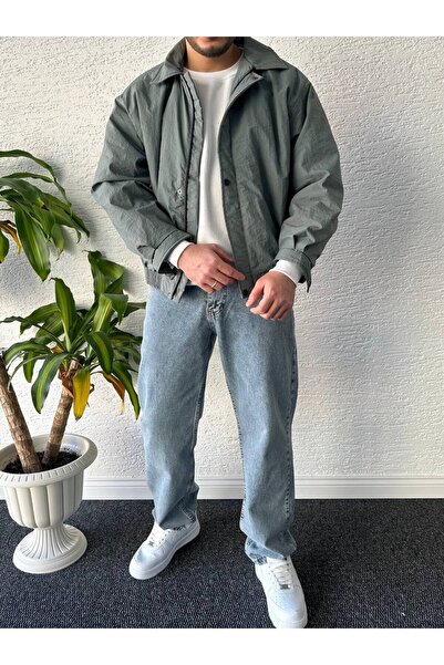 Baykombin Sokak Modası Unisex Oversize Crinkle Bomber Jacket