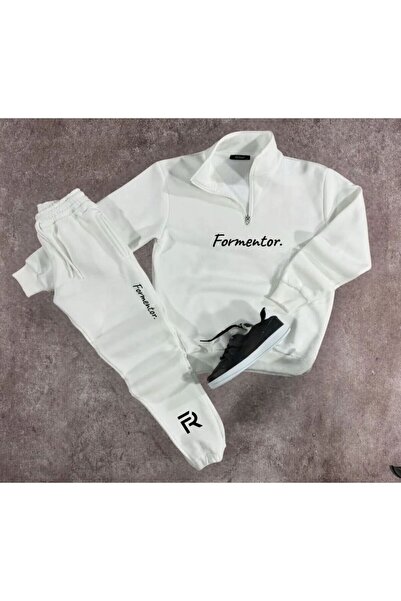 HerTarzınTrendi Formentor Zippered Sweatshirt and Sweatpants Two-Piece Set - ...