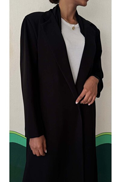 AYA عباية بليزر أسود ناعم