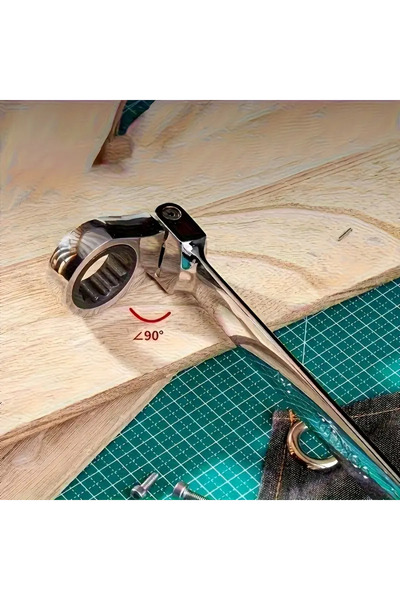 İthal Professional Ratchet Wrench with Bag 14 Piece Set of Movable Head Chrome Vanadium Steel