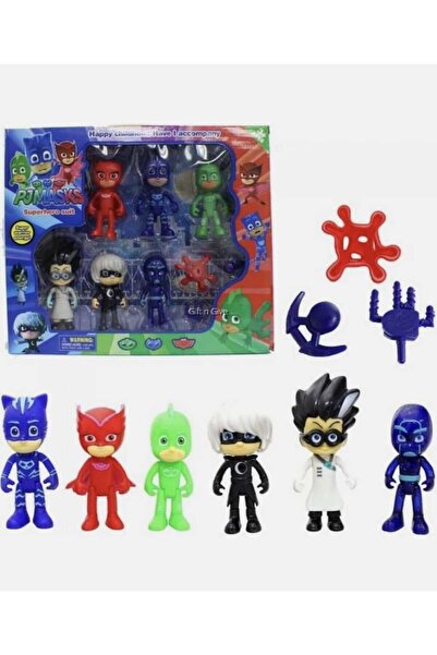 Twins Stars Pija Maskeliler Oyuncak Figür Seti 10 Parça Pj Masks