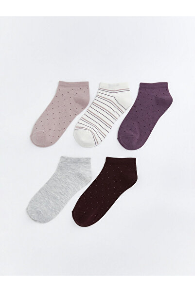 LC Waikiki Vizyon Yeni Sezon Desenli Kadın Patik Çorap 5 'li