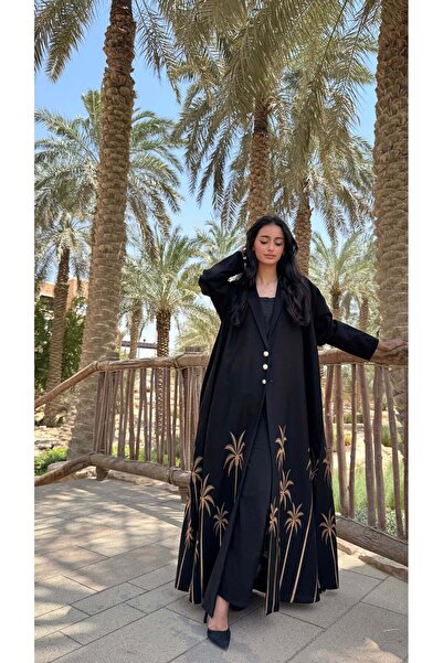 AYA عباية تطريز نخلة لليوم الوطني