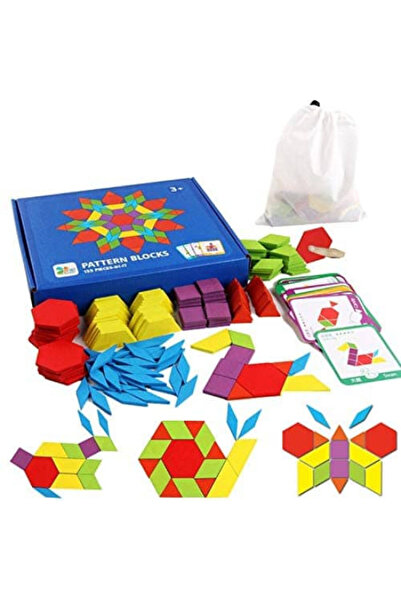 Picodino Tangram 155 wooden pieces with model cards included