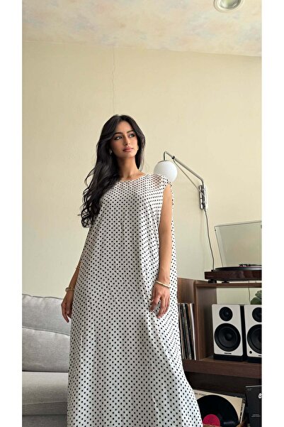 AYA mwd10-dress-abaya-white-polka-dot-black