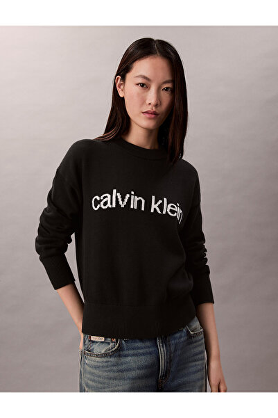 Calvin Klein Cotton Knit Logo Jumper