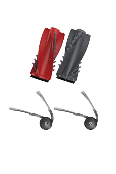 ROPALDE 1 Set Main Brush Kit - 2 Pcs Side Brush Spare Parts Kit Compatible with Roborock Qrevo Curv Robot Vacuum Cleaner