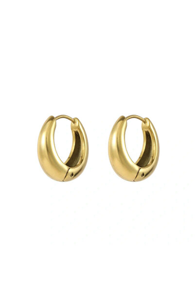 RAFINI Earrings Gold Hoop - Placați cu Aur 18K, Otel inoxidabil