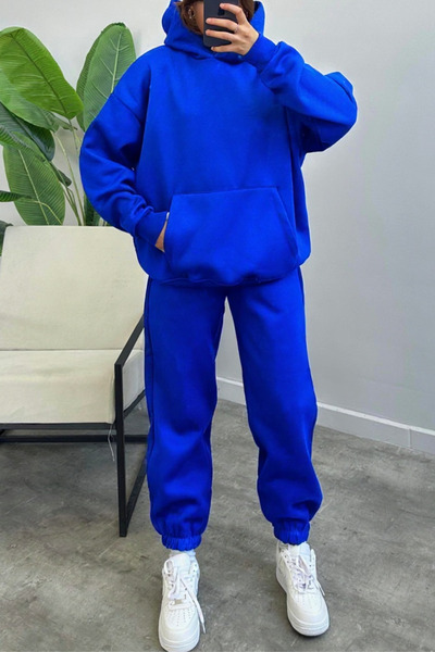 ruNadeS Unisex Couples' Special 3 Thread O Oversized Thick Winter Tracksuit Set Single