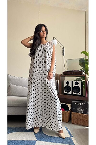 AYA mwd10-dress-abaya-white-polka-dot-black