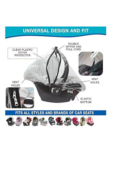 OEM Husa de ploaie pentru scoica bebelusi, plastic, transparent