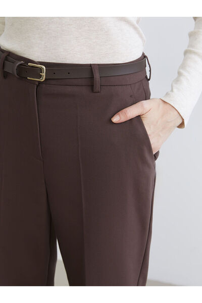 LC Waikiki Peak New Season Women's Cigarette Pants with Belt at the Waist