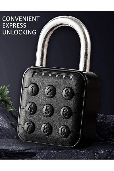 RUBIK Electronic Padlock, Digital Classic Lock, 6 Digit Combination Password