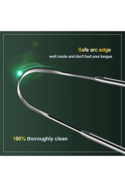 Italo 2 Pack Tongue Scraper, 100% Surgical 304 Stainless Steel Tongue Cleaner for Adults and Kids