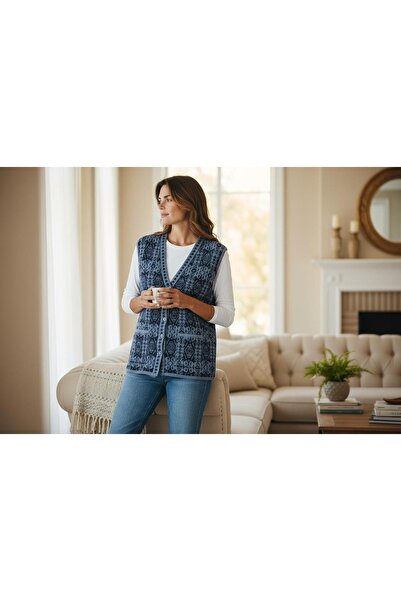 GÖMLEK GALERİSİ سترة نسائية من الصوف ذات نمط أصلي وقصة عادية (38-50)