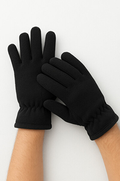 PAKER GİYİM Men's Winter Black Fleece Gloves