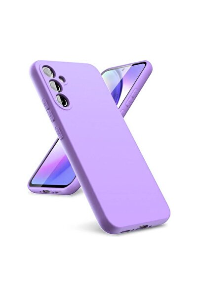 HANPORIUM Samsung Galaxy A17 Compatible Silicone Case - Pastel Color Tone Flexible Cover with Camera Protection - Lilac