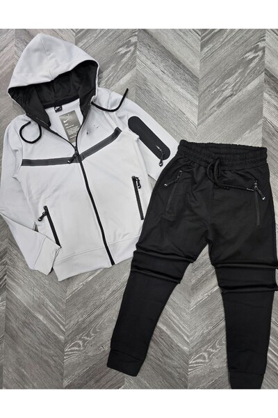 ESKİŞEHİR YUMURCAK Boy's Diver Fabric Hooded Tracksuit Set