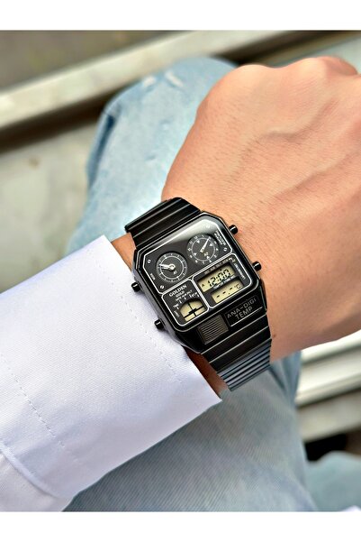 Weluxa Men's Wristwatch with Function Digital Analog Alarm, Light and Calendar