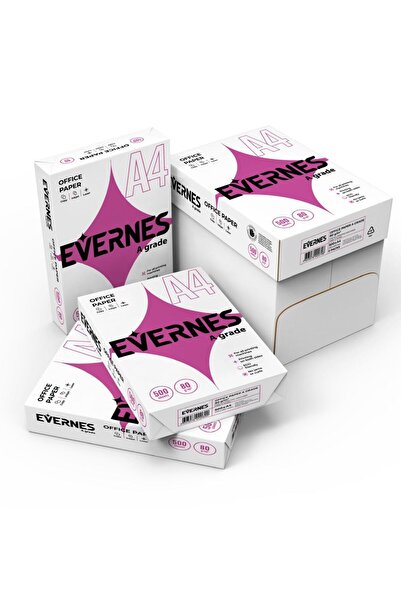 EVERNES ورق مقاس A4، 80 جرام لكل متر مربع - 2500 ورقة، ورق نسخ أبيض فاخر للطا...