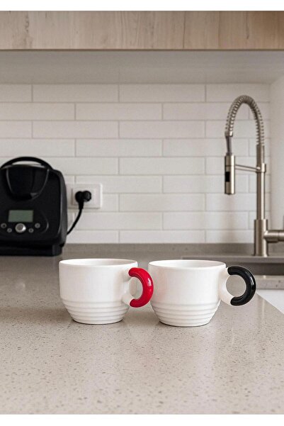 PİNK DESİGN KİTCHEN Multi-Purpose Mug Suitable for Coffee and Tea, Set of 2