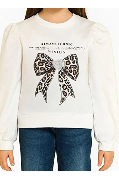 Little Star Leopard Flower Sweatshirt White