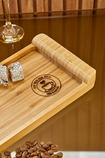 EMBazaar One for You, One for Me Bamboo Coffee Presentation Tray/Bamboo Presentation Tray/Bamboo Set