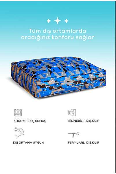 PUFYMAX Minder,palet minderi,balkon&bahçe&plaj&kamp&havuz minderi,sıvı geçirm...