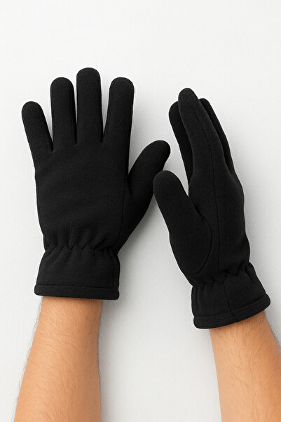 PAKER GİYİM Men's Winter Black Fleece Gloves
