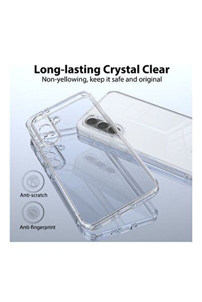 HANPORIUM Samsung Galaxy A17 Compatible Silicone Case - Pastel Color Tone Flexible Cover with Camera Protection - Transparent