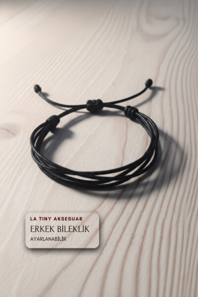 LA TINY AKSESUAR أساور رجالية متعددة - أساور قابلة للتعديل