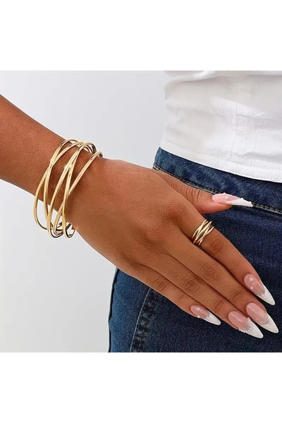 Ayzen 2Pcs Adjustable Bracelet Ring Set