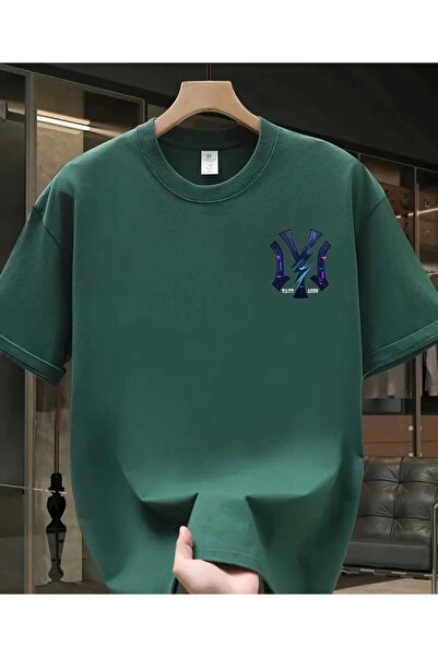 ORVIO Group Neon Lightning Logo Printed T-Shirt