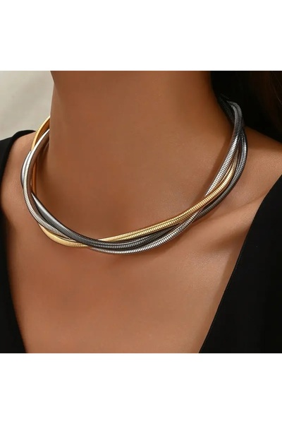 Ayzen Minimalist Gold Tone Necklace