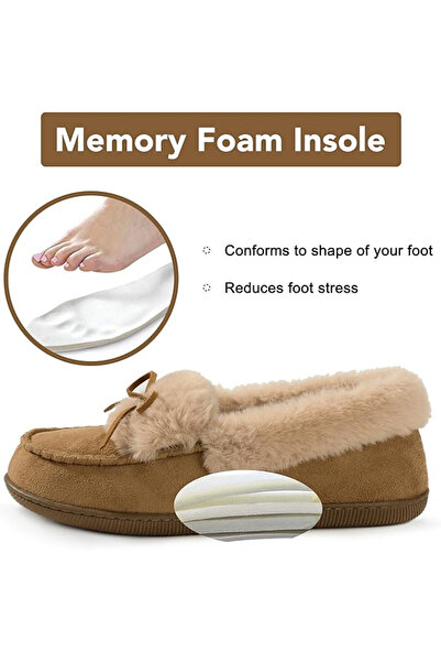 OEM Women's fur slippers, non-slip sole, size 40, Beige