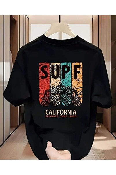 ORVIO Group تي شيرت بتصميم ركوب الأمواج في كاليفورنيا