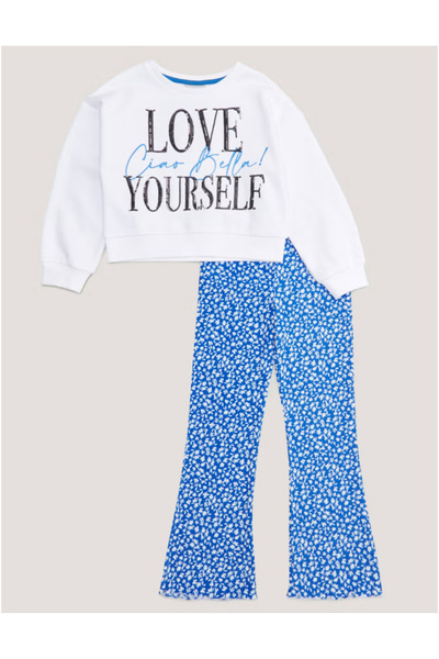 İHRACATFAZLASI Export Sequined Sweatshirt Set for Flared Months