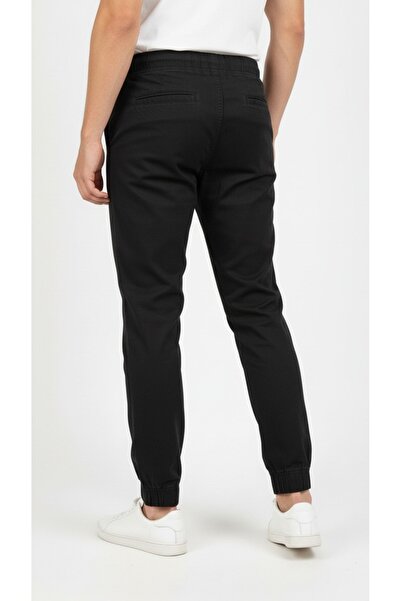 STITCH by MH Men's Solid Cotton 4 pocket Joggers- Black