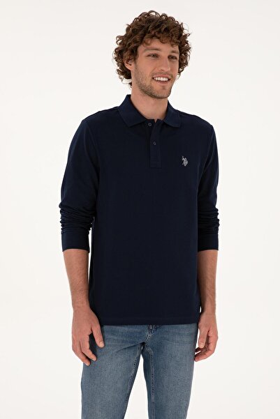 U.S. Polo Assn. Men's Stylish and Comfortable Fit Polo Neck Long Sleeve Sweatshirt