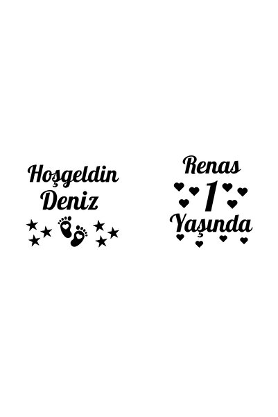 Organizasyon Pazarı 2 Adet Kişiye Özel Sticker Bobo Balon Araba Motor Bisikle...