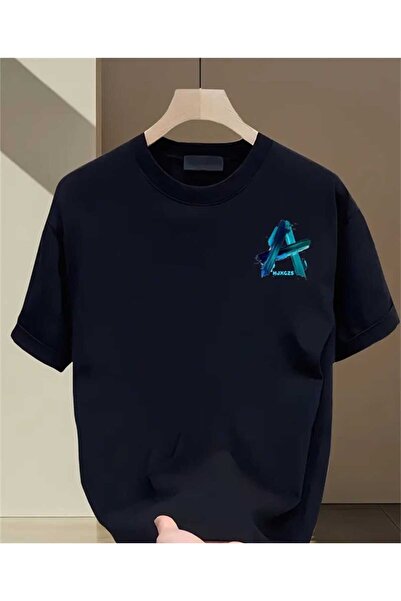 ORVIO Group Brushstroke Letter'A' Printed T-Shirt