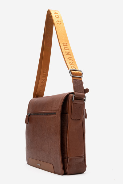 Grande Gd 4253 Genuine Leather Briefcase Taba